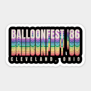 Balloonfest 1986 Cleveland Retro 80s Vintage Sticker