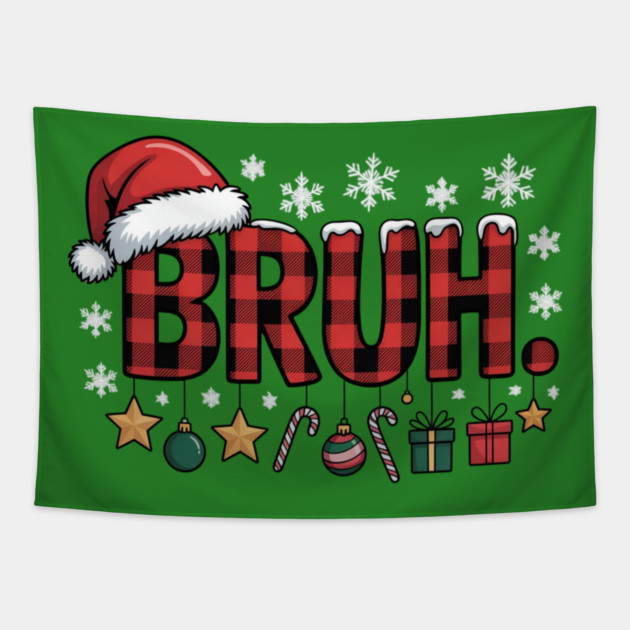 Funny-Christmas Tapestry by Creatifly Graphic Tees