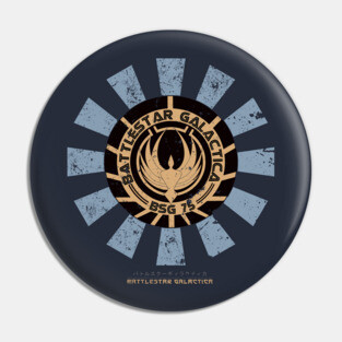 Battlestar Galactica Retro Japanese Pin