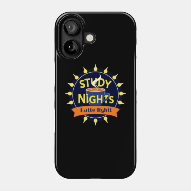 Study Nights Latte Lights books coffee Phone Case by SR8891