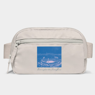 There's No Place Like Chavez Ravine Dodger Stadium Minimalist Blackwork Ink Drawing Bag