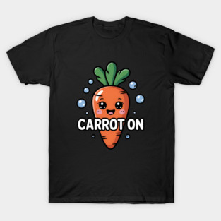 Kawaii Funny Vegan Carrot Illustration T-Shirt