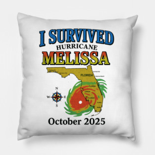 I Survived hurricane melissa 2025 Tropical Storm Pillow
