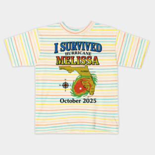 I Survived hurricane melissa 2025 Tropical Storm Kids T-Shirt