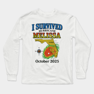 I Survived hurricane melissa 2025 Tropical Storm Long Sleeve T-Shirt