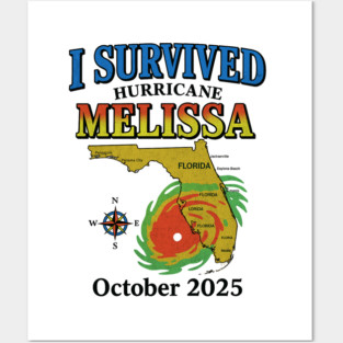 I Survived hurricane melissa 2025 Tropical Storm Posters and Art