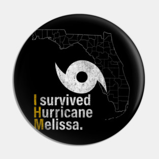 I Survived hurricane melissa 2025 Tropical Storm Pin