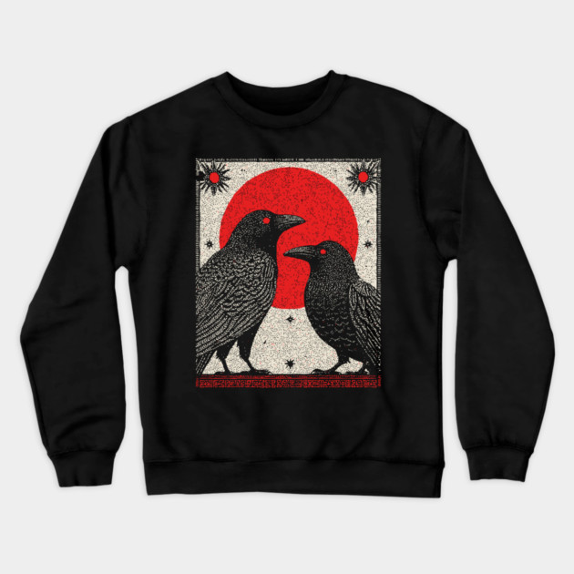 Gothic Ravens - The Witch's Familiars Crewneck Sweatshirt by TuncGK
