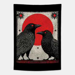 Gothic Ravens - The Witch's Familiars Tapestry