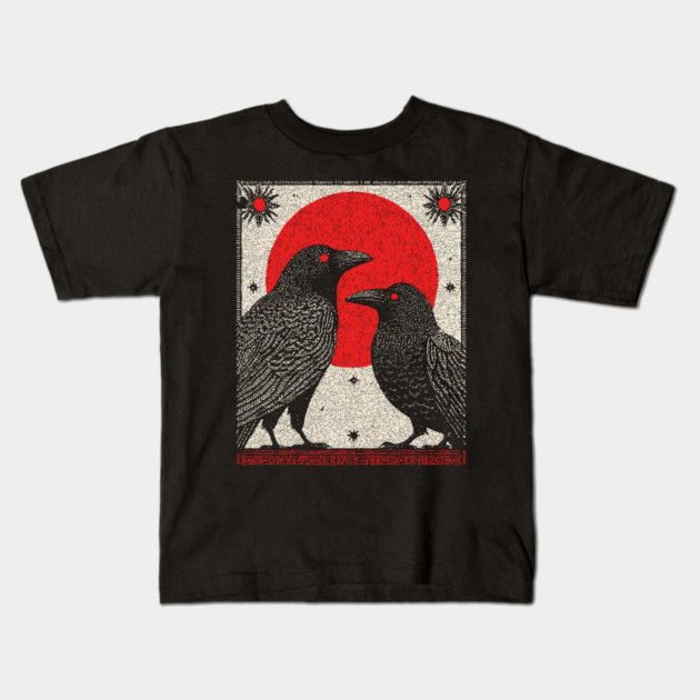 Gothic Ravens - The Witch's Familiars Kids T-Shirt by TuncGK