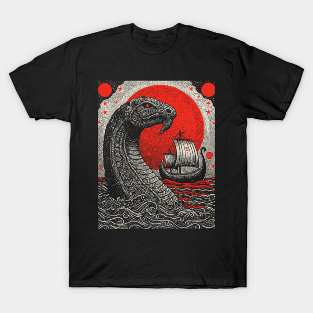 Norse Mythology - Jörmungandr the World Serpent T-Shirt by TuncGK