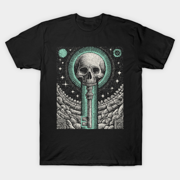 Occult Skull Key - The Key to the Underworld T-Shirt by TuncGK