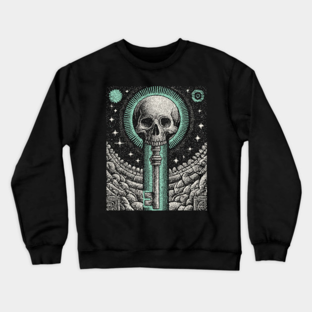 Occult Skull Key - The Key to the Underworld Crewneck Sweatshirt by TuncGK
