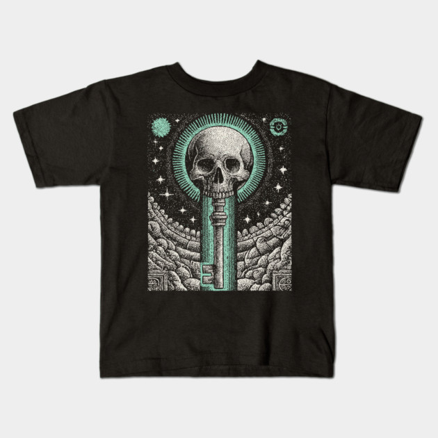 Occult Skull Key - The Key to the Underworld Kids T-Shirt by TuncGK
