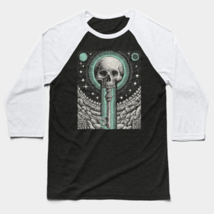 Occult Skull Key - The Key to the Underworld Baseball T-Shirt