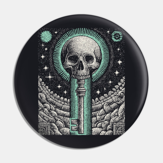 Occult Skull Key - The Key to the Underworld Pin by TuncGK