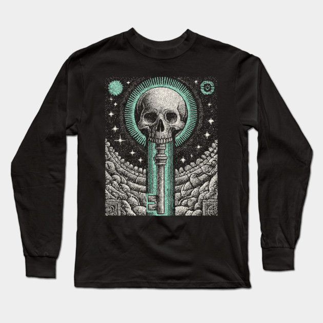 Occult Skull Key - The Key to the Underworld Long Sleeve T-Shirt by TuncGK