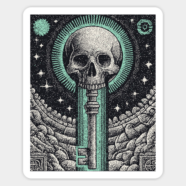 Occult Skull Key - The Key to the Underworld Magnet by TuncGK
