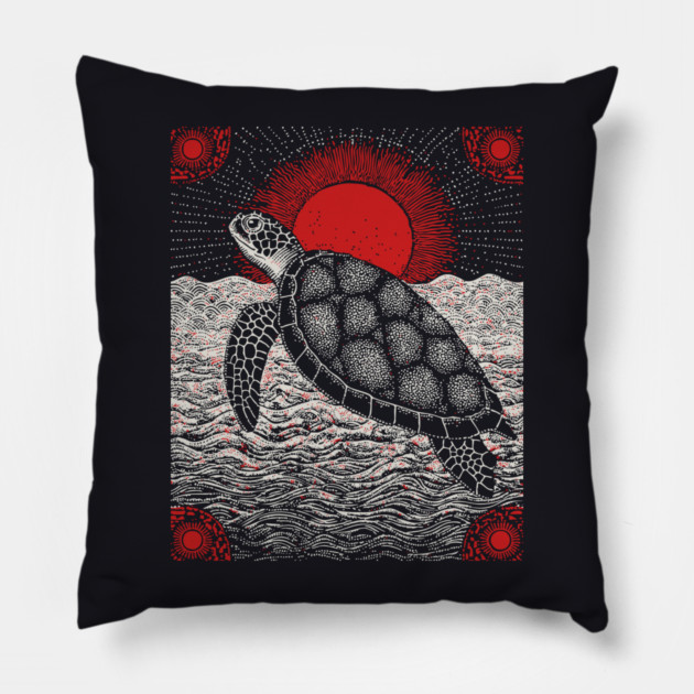 Cosmic Turtle - The World on its Shell Pillow by TuncGK
