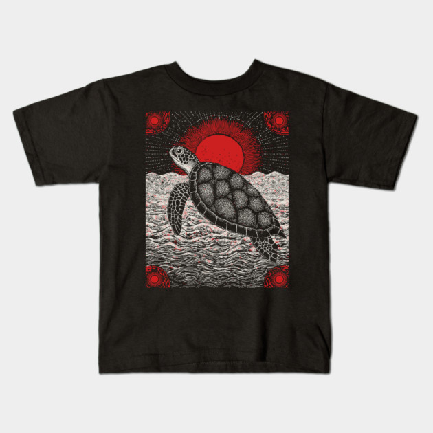 Cosmic Turtle - The World on its Shell Kids T-Shirt by TuncGK