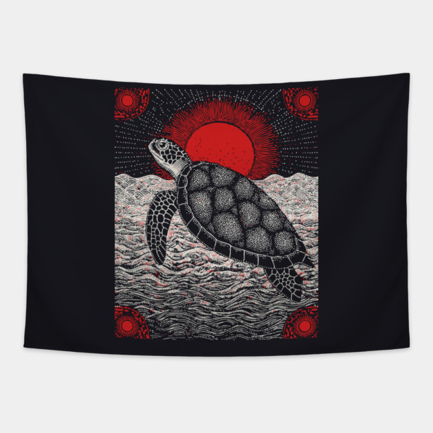Cosmic Turtle - The World on its Shell Tapestry by TuncGK
