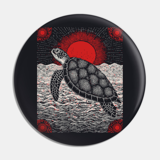 Cosmic Turtle - The World on its Shell Pin by TuncGK