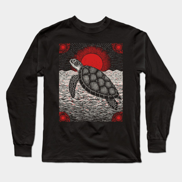 Cosmic Turtle - The World on its Shell Long Sleeve T-Shirt by TuncGK