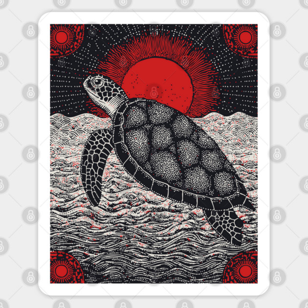 Cosmic Turtle - The World on its Shell Sticker by TuncGK