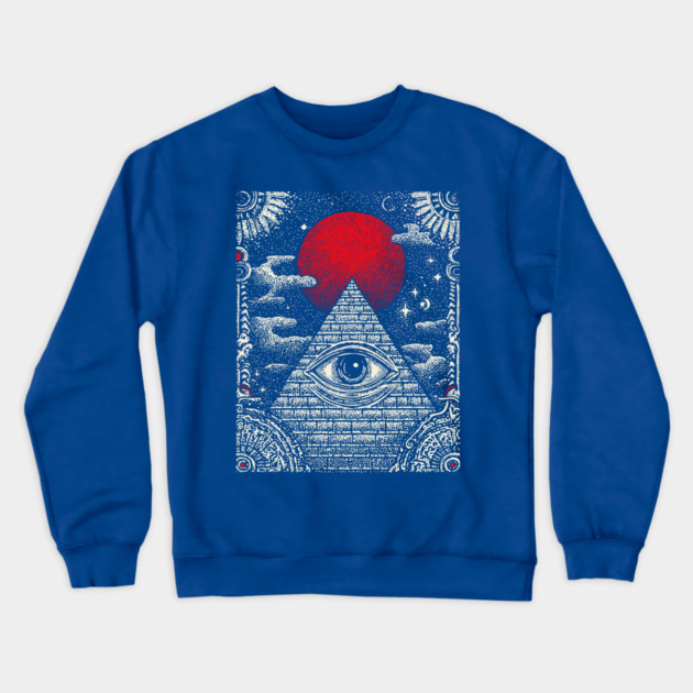 Occult Providence - The All-Seeing Eye Sigil Crewneck Sweatshirt by TuncGK