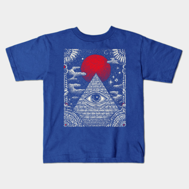 Occult Providence - The All-Seeing Eye Sigil Kids T-Shirt by TuncGK