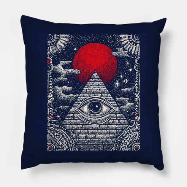 Occult Providence - The All-Seeing Eye Sigil Pillow by TuncGK