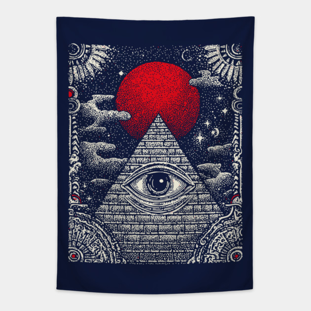 Occult Providence - The All-Seeing Eye Sigil Tapestry by TuncGK