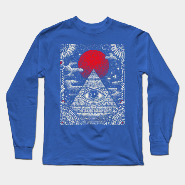 Occult Providence - The All-Seeing Eye Sigil Long Sleeve T-Shirt by TuncGK