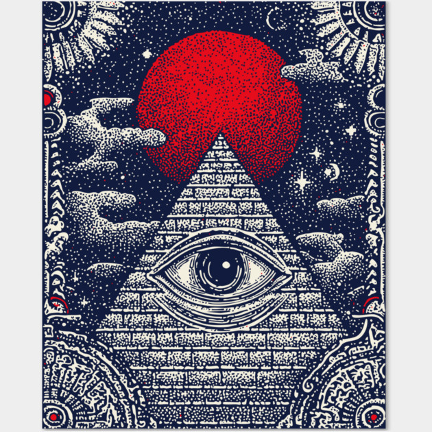 Occult Providence - The All-Seeing Eye Sigil Wall Art by TuncGK