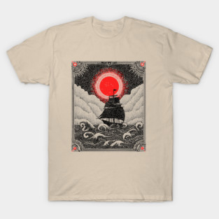 Gothic Galleon - A Voyage on the Nocturnal Sea T-Shirt