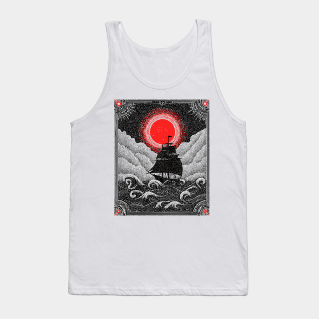 Gothic Galleon - A Voyage on the Nocturnal Sea Tank Top by TuncGK