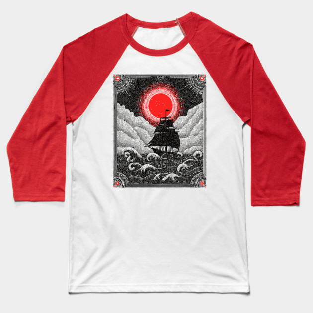 Gothic Galleon - A Voyage on the Nocturnal Sea Baseball T-Shirt by TuncGK