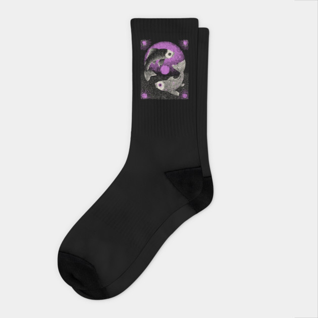 Celestial Koi - The Yin Yang of the Cosmos Socks by TuncGK