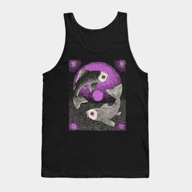 Celestial Koi - The Yin Yang of the Cosmos Tank Top by TuncGK