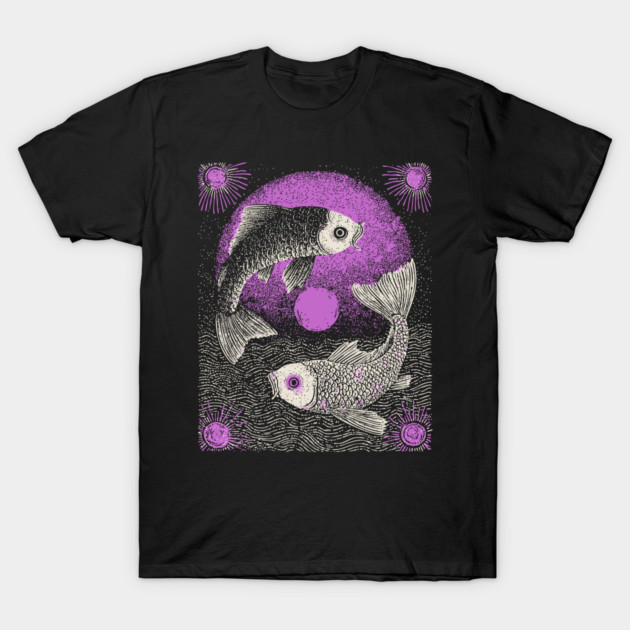 Celestial Koi - The Yin Yang of the Cosmos T-Shirt by TuncGK