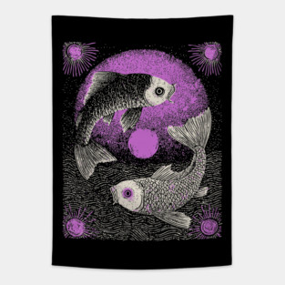 Celestial Koi - The Yin Yang of the Cosmos Tapestry