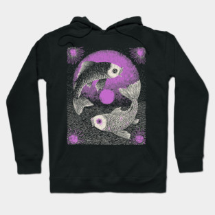 Celestial Koi - The Yin Yang of the Cosmos Hoodie