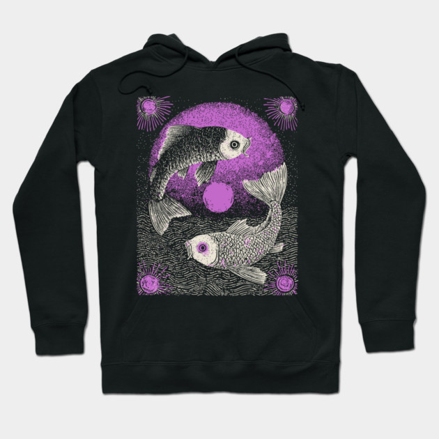 Celestial Koi - The Yin Yang of the Cosmos Hoodie by TuncGK