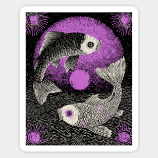 Celestial Koi - The Yin Yang of the Cosmos Sticker