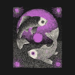 Celestial Koi - The Yin Yang of the Cosmos T-Shirt