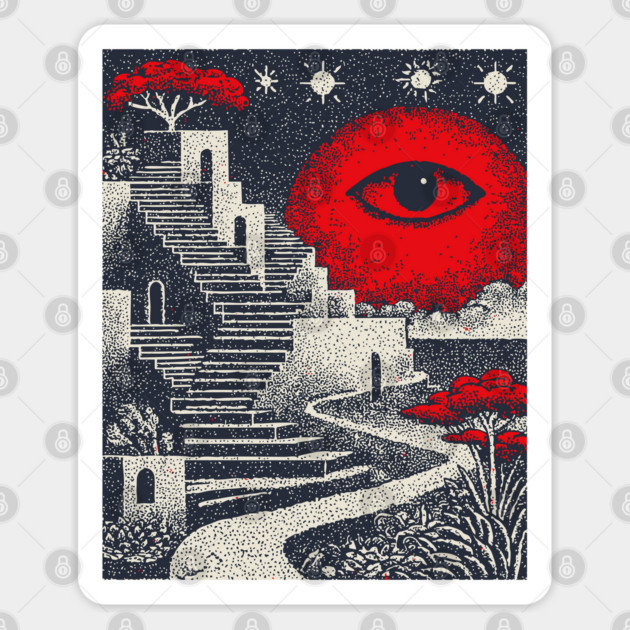 Surreal Oculus - The Impossible Path of the Mind Sticker by TuncGK