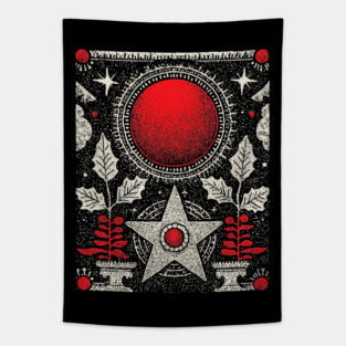 Wiccan Pentagram - The Sigil of Earth Magic Tapestry