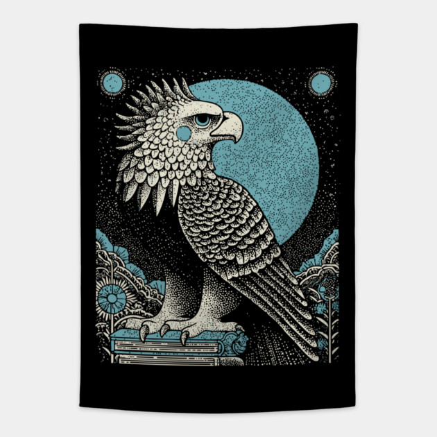 Heraldic Griffin - The Alchemical Guardian Tapestry by TuncGK