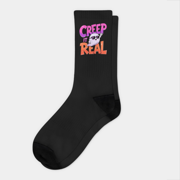Creep It Real Ghost Socks by Ink Lines
