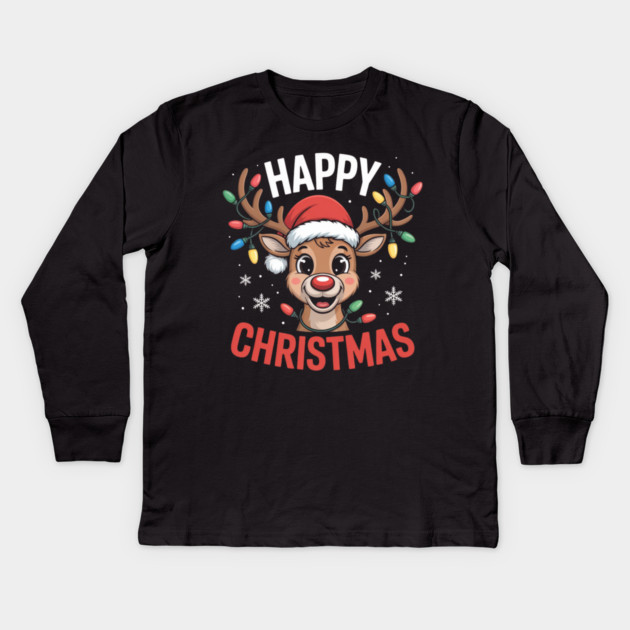Funny-Christmas Kids Long Sleeve T-Shirt by Creatifly Graphic Tees